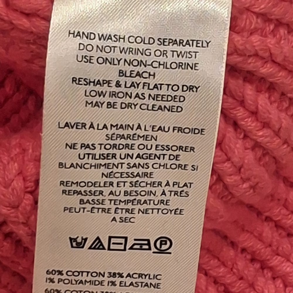 Free People Jumper Alli V Neck Sweater Strawberry Spritz Oversized Pink Sz S Box View 3